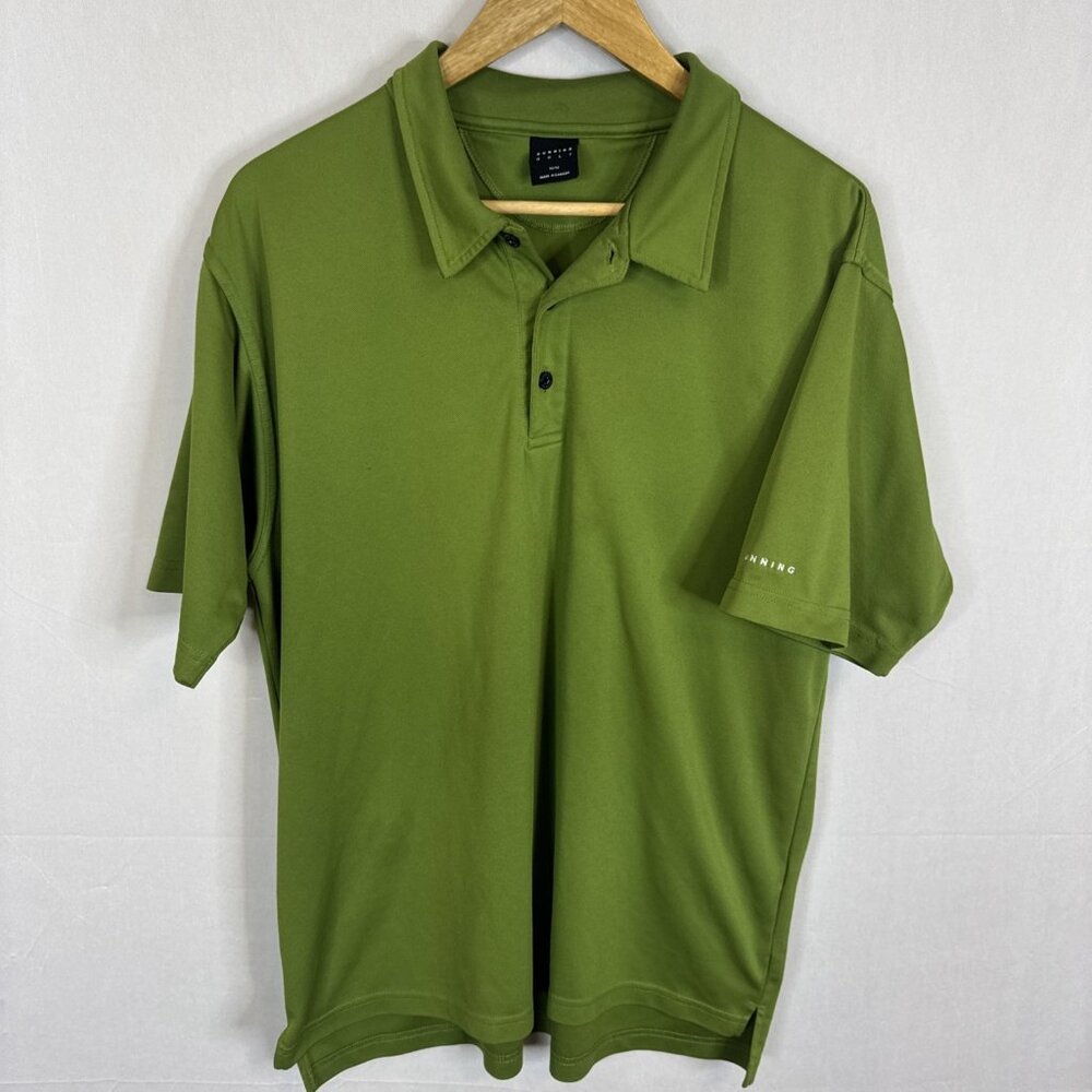 Dunning Golf Polo Shirt Mens Medium Green Made in Canada